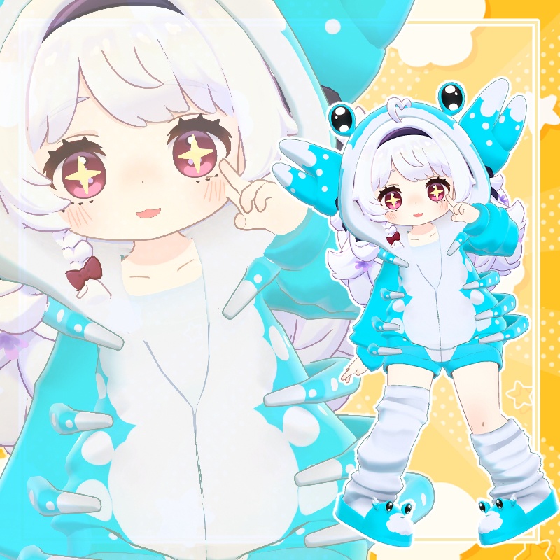 【まめふれんず・えも研素体・エルシオン共通素体対応】タカアシガニパーカー