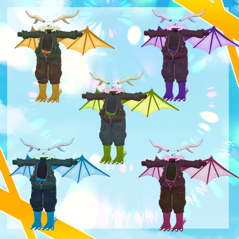 【9アバター対応】ドラゴンの郵便屋さんセット