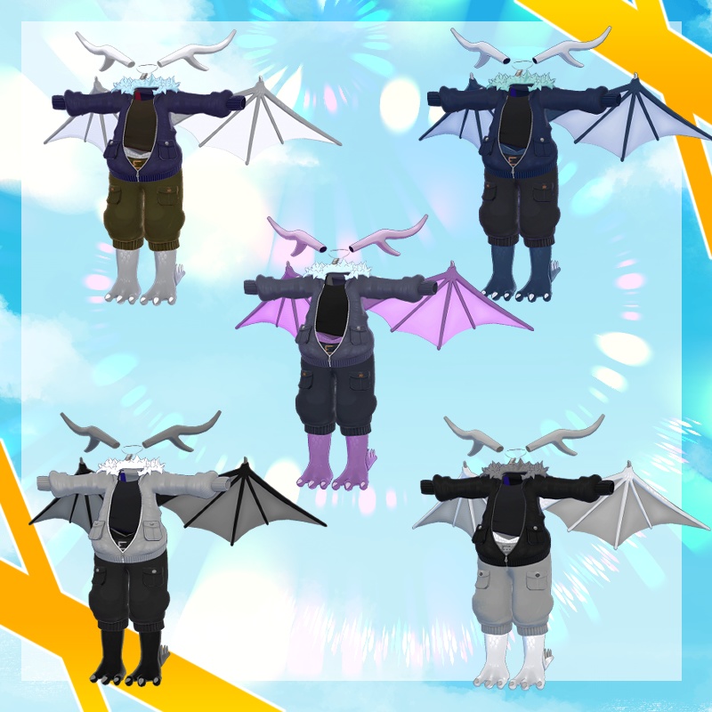 【9アバター対応】ドラゴンの郵便屋さんセット