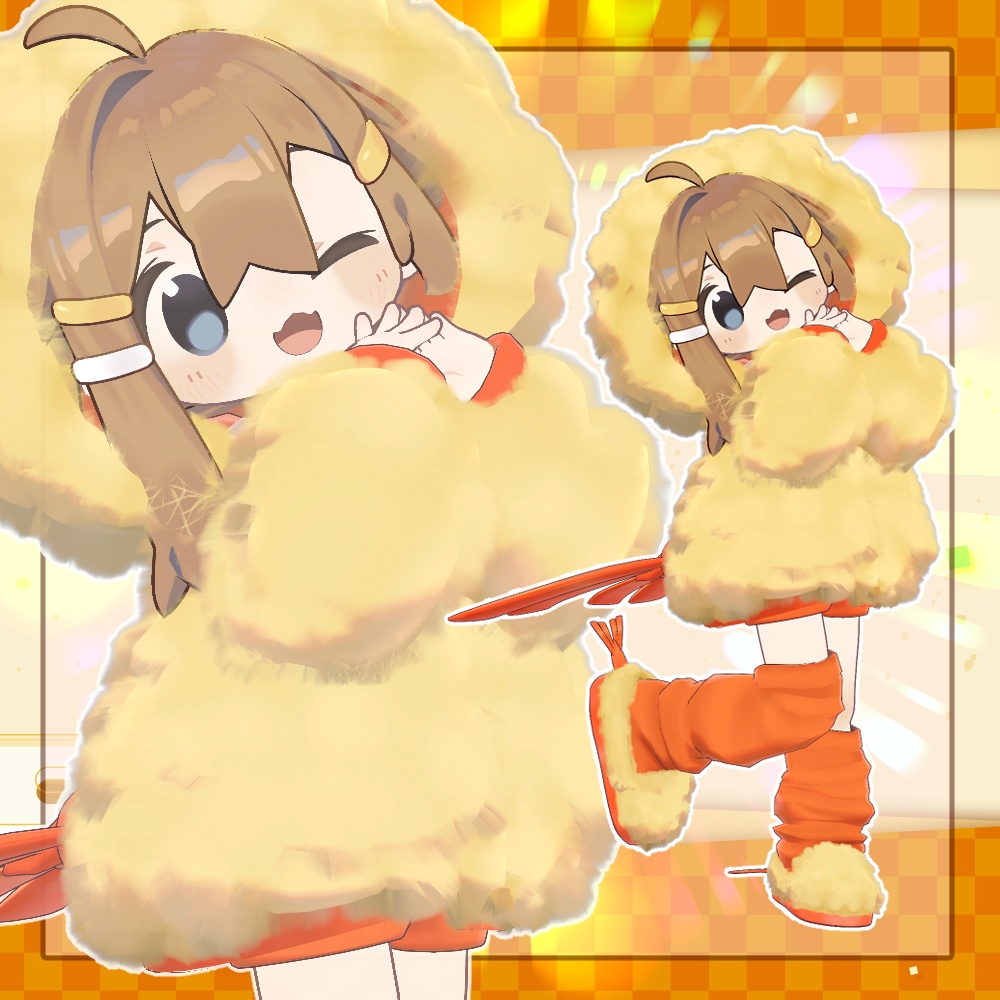 【複数アバター対応】えび天パーカー