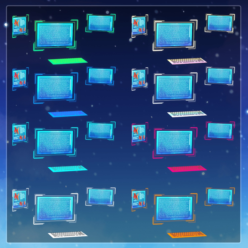 あの頃憧れていたSFモニター+作業用モーション・エモートセット