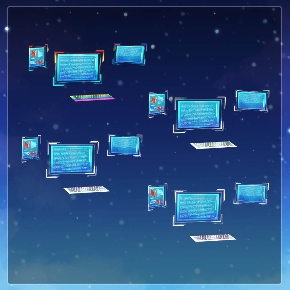 あの頃憧れていたSFモニター+作業用モーション・エモートセット