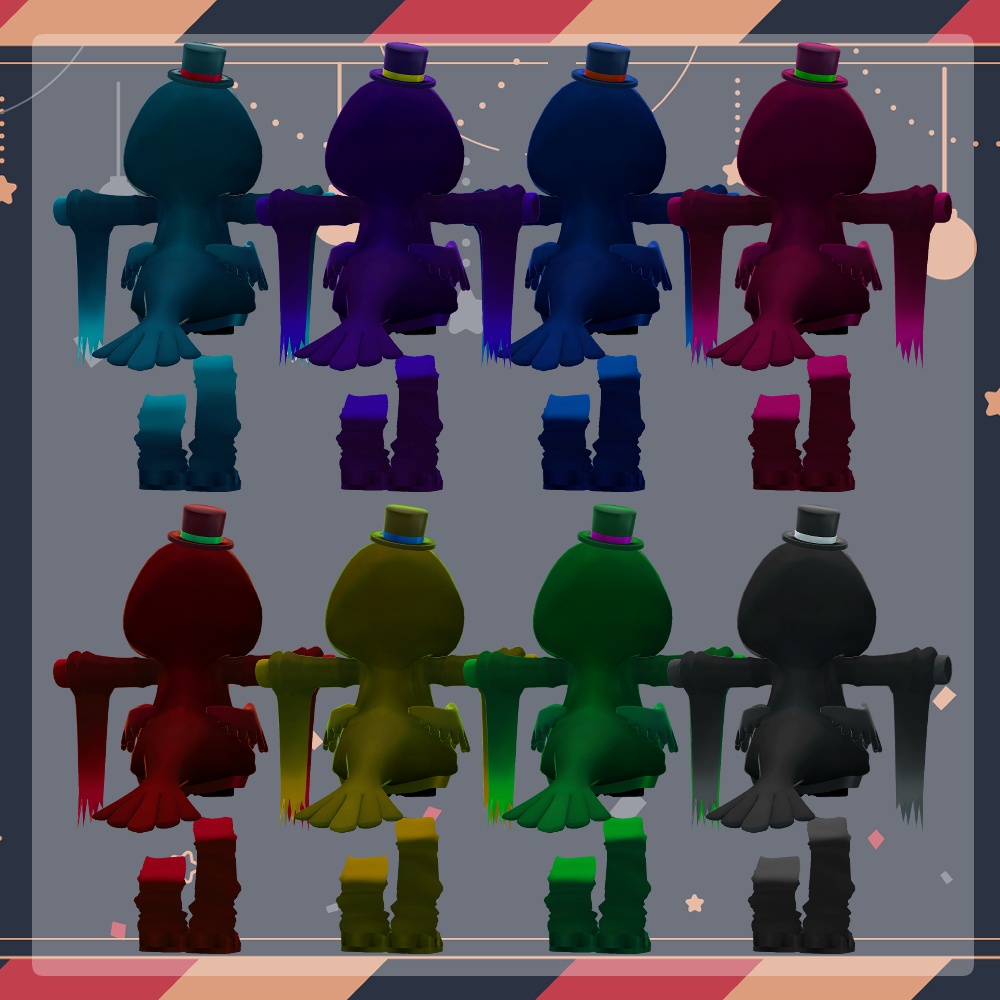 【複数アバター対応】カラスパーカー