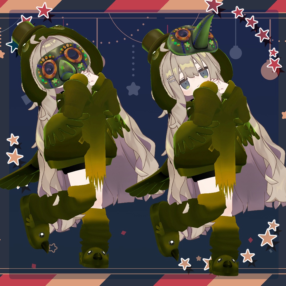 【複数アバター対応】カラスパーカー