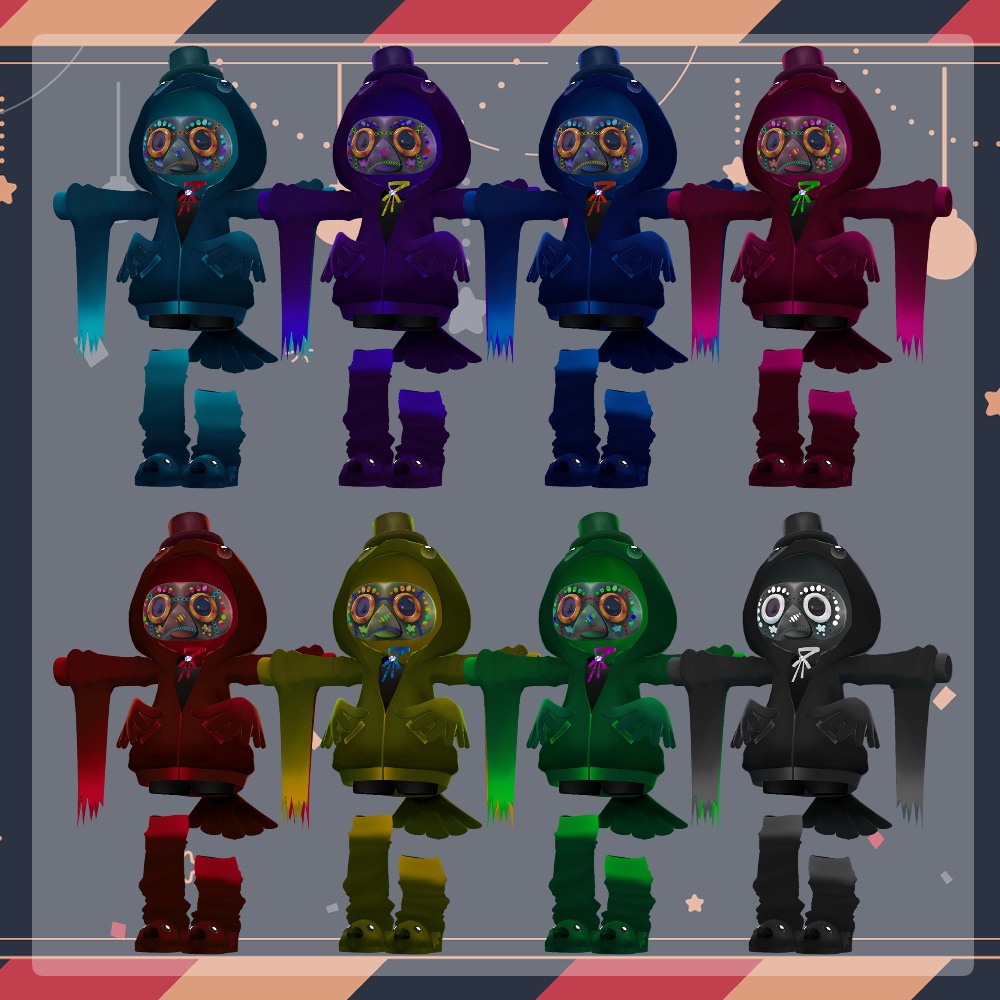 【複数アバター対応】カラスパーカー