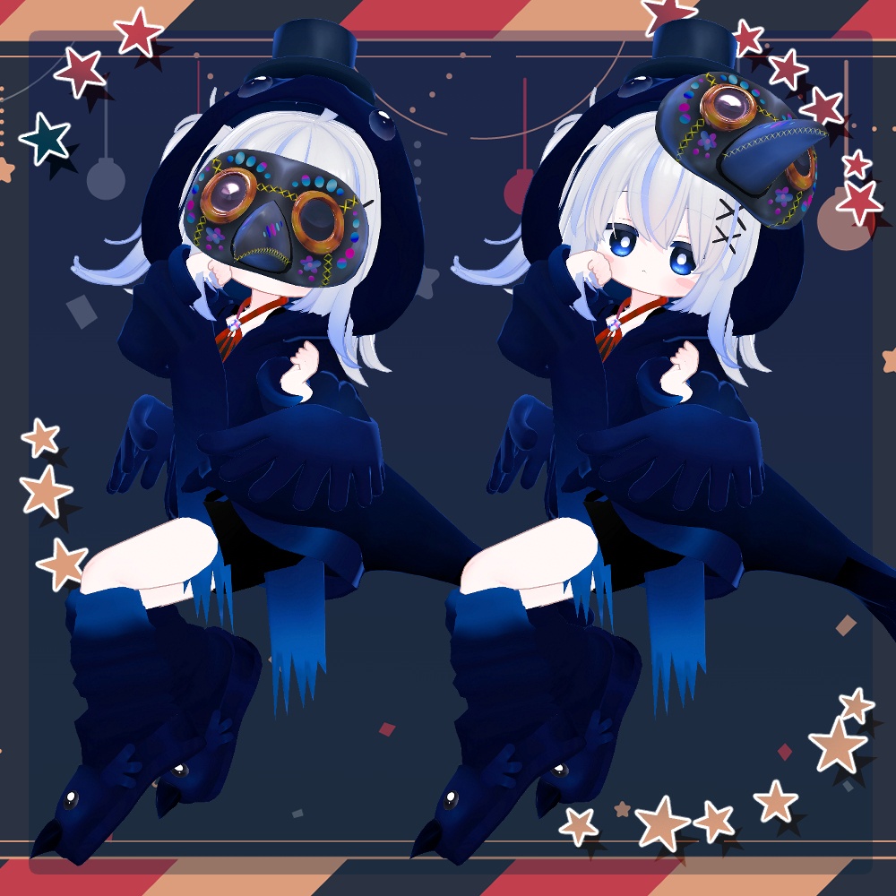 【複数アバター対応】カラスパーカー