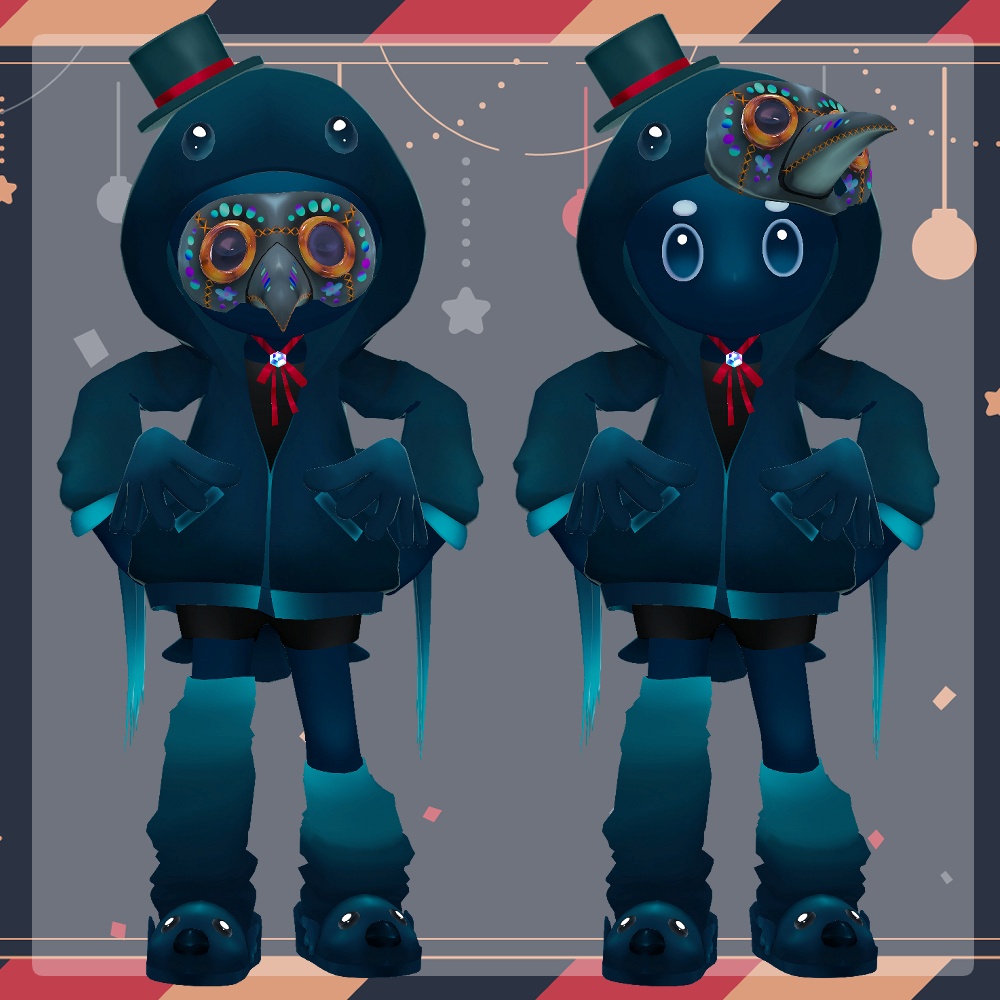 【複数アバター対応】カラスパーカー