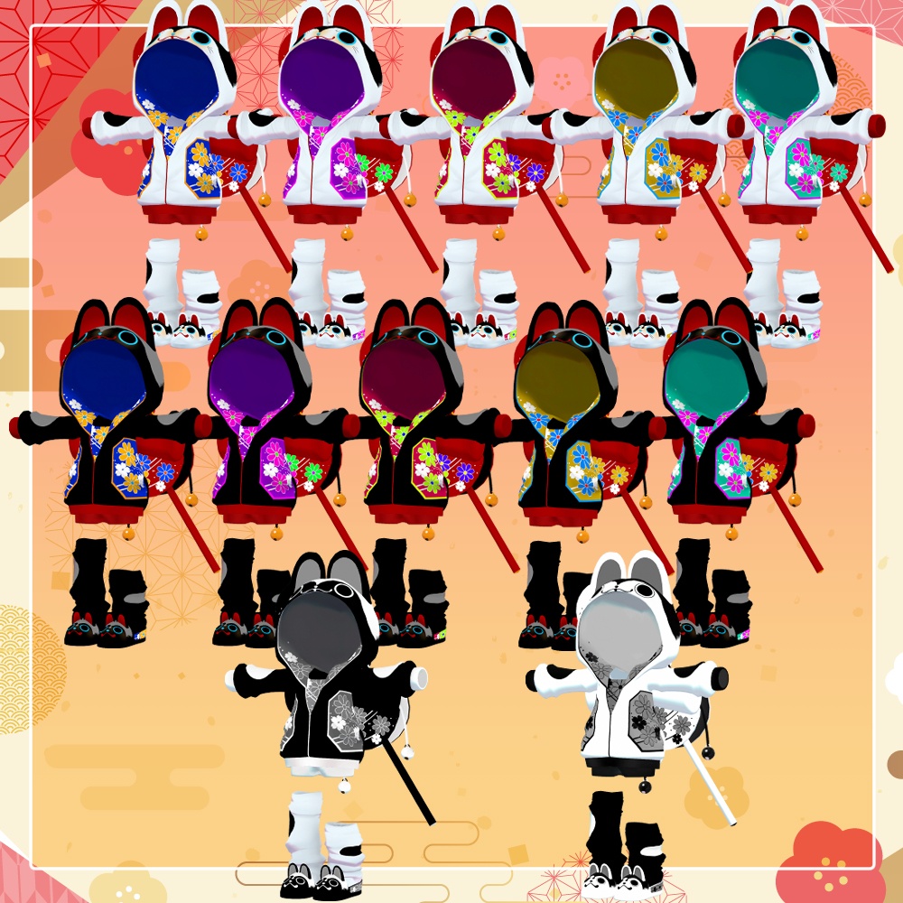 【4アバター対応】いぬはりこパーカー【25%OFFセール】