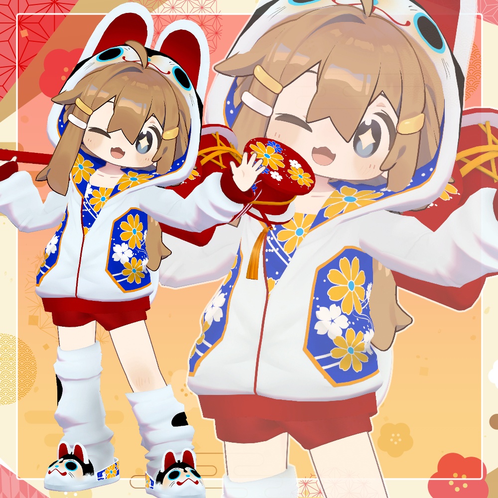 【4アバター対応】いぬはりこパーカー【25%OFFセール】