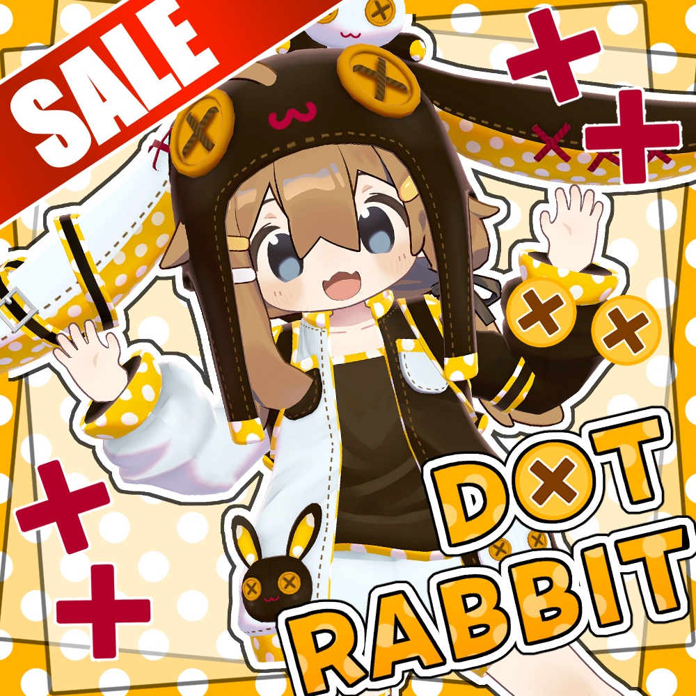 【６アバター対応】DotRabbit【BoothFestival３０％Off記念セール】