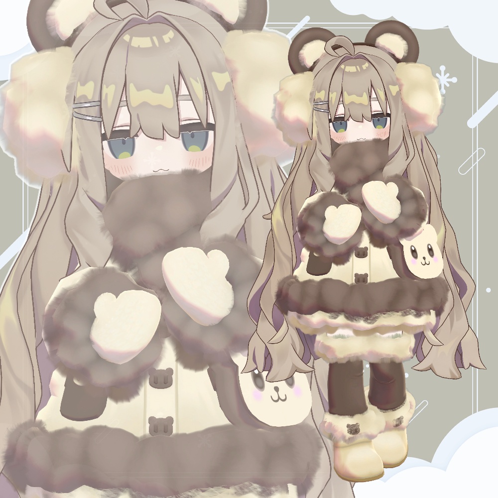 【まめふれんず・えも研素体・エルシオン】ふわもこべあー【リリース記念セール予定】