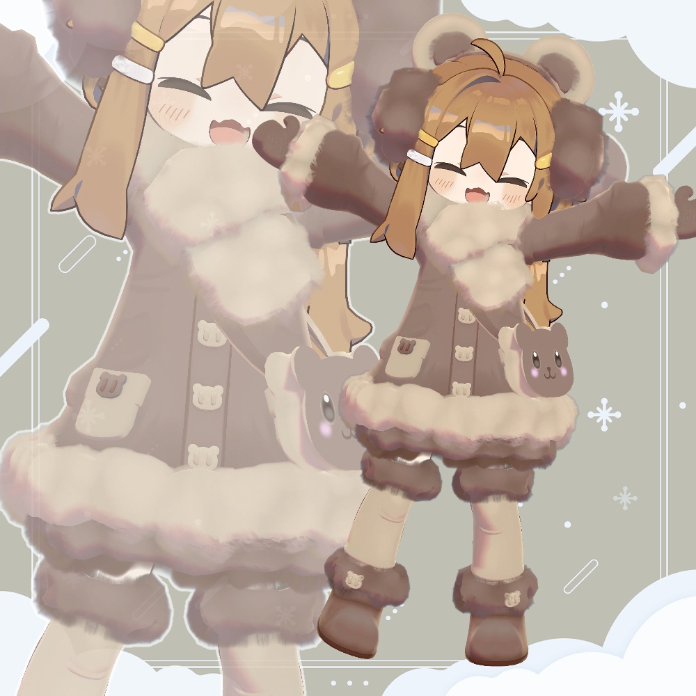 【まめふれんず・えも研素体・エルシオン】ふわもこべあー【リリース記念セール予定】