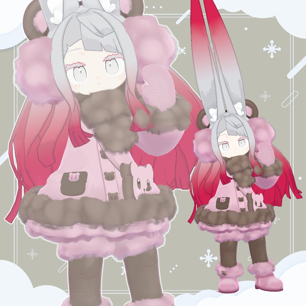 【4アバター対応】ふわもこべあー