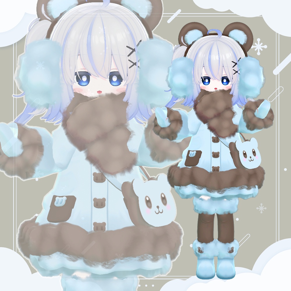 【まめふれんず・えも研素体・エルシオン】ふわもこべあー【リリース記念セール予定】