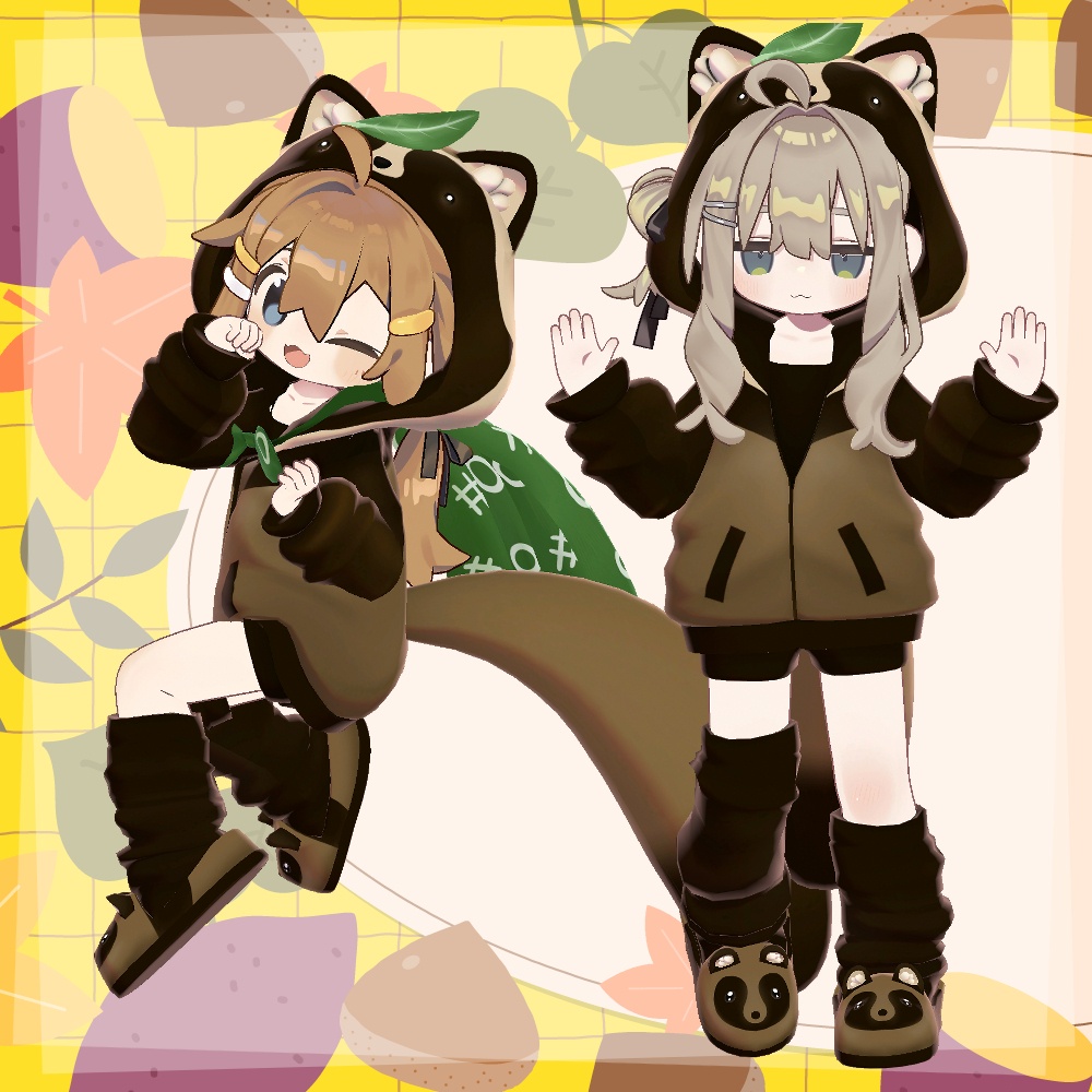 【リリースセール】たぬきとかパーカー【4アバター対応】