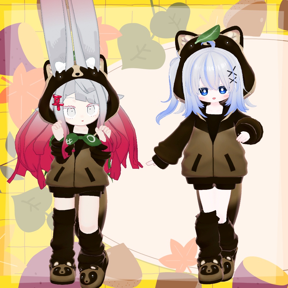 【リリースセール】たぬきとかパーカー【4アバター対応】