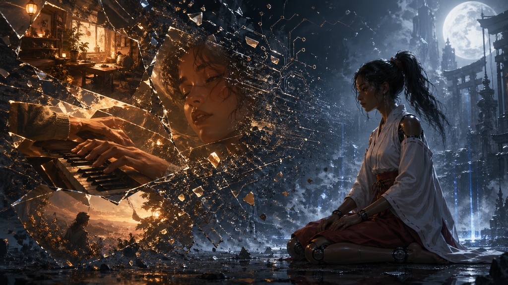 褐色アンドロイド巫女と氷鉄の神
