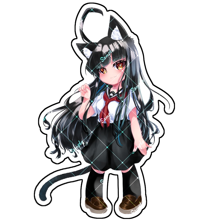 アクリルキーホルダー　ネコミミ凪