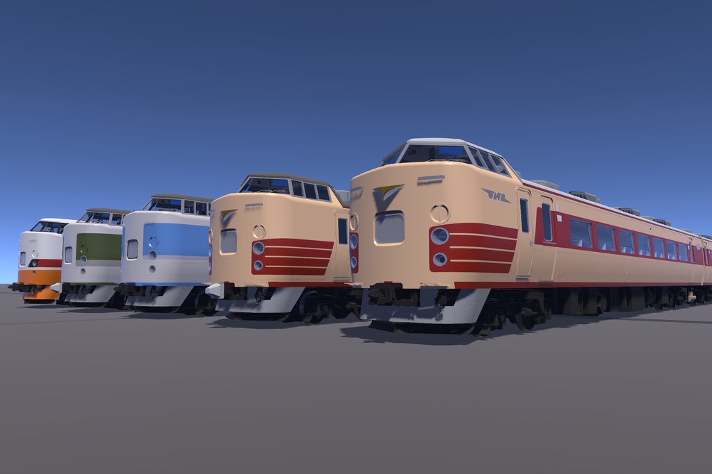 【3Dモデル】183系1000番台・189系特急形電車【VRChat想定】