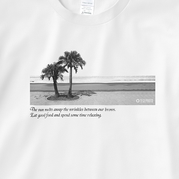 アートフォトTシャツ:宮崎県の海岸001(W)