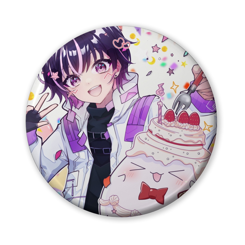誕生日缶バッチ