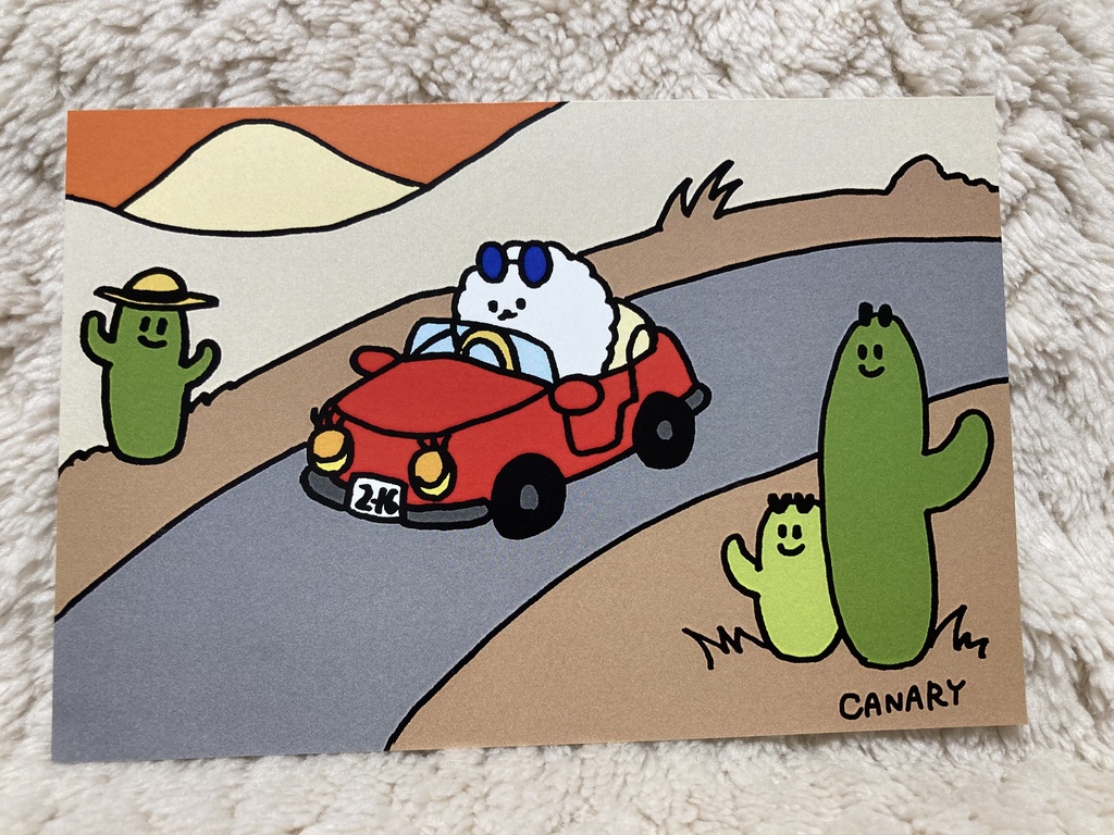 ドライブ毛玉のポストカード