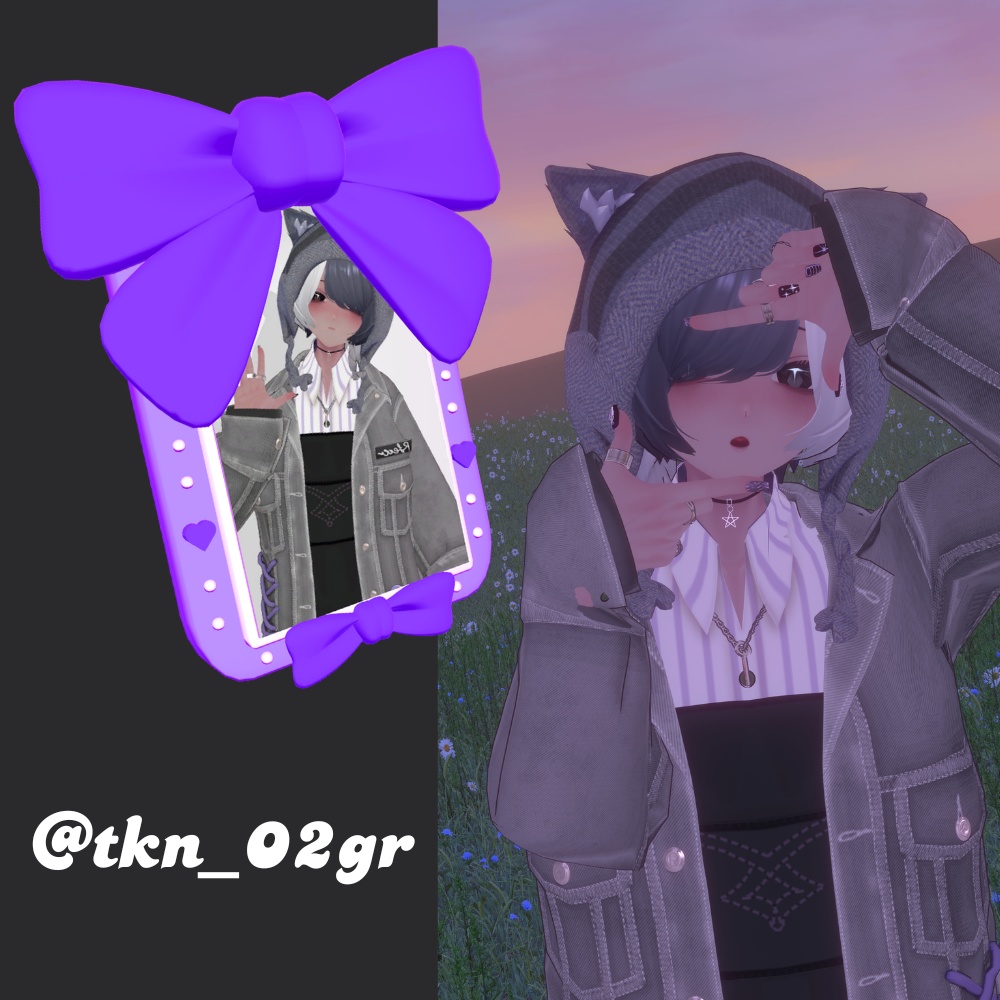 【VRChat向け】カラフルリボンチェキケース