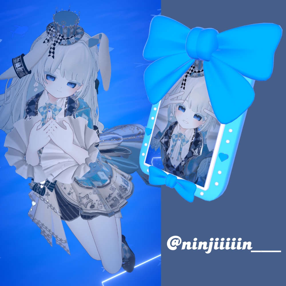 【VRChat向け】カラフルリボンチェキケース