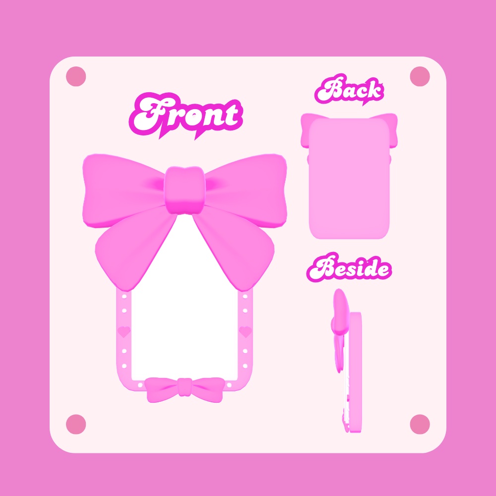 【VRChat向け】カラフルリボンチェキケース