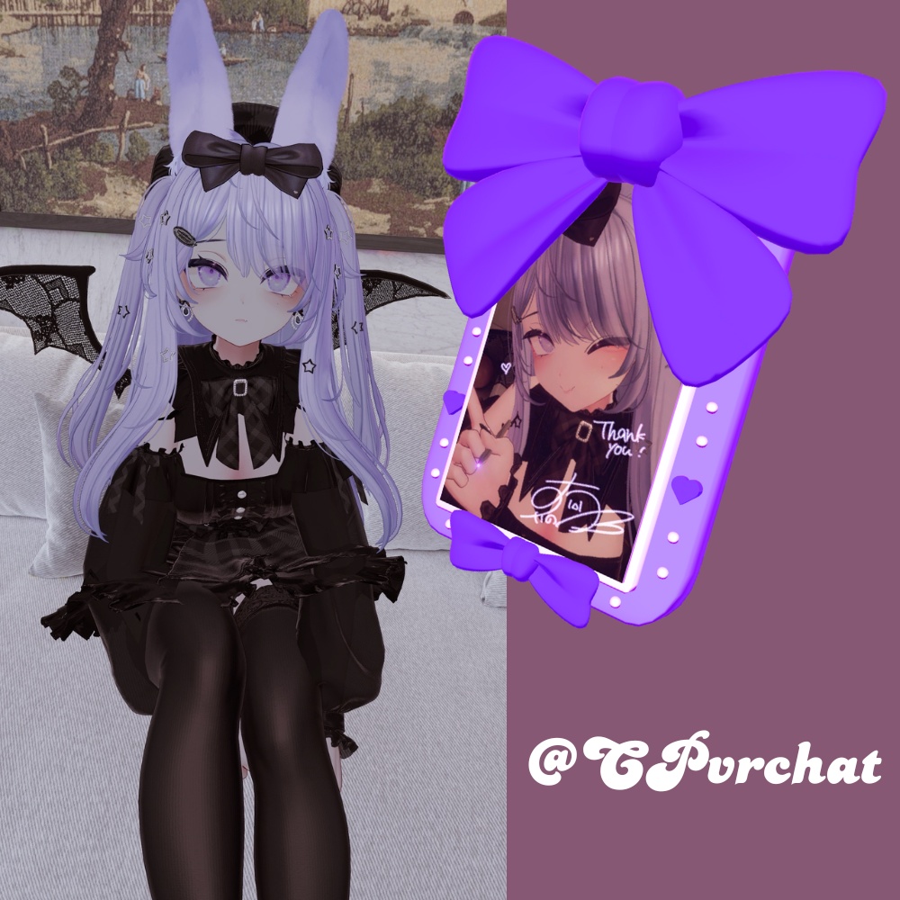 【VRChat向け】カラフルリボンチェキケース