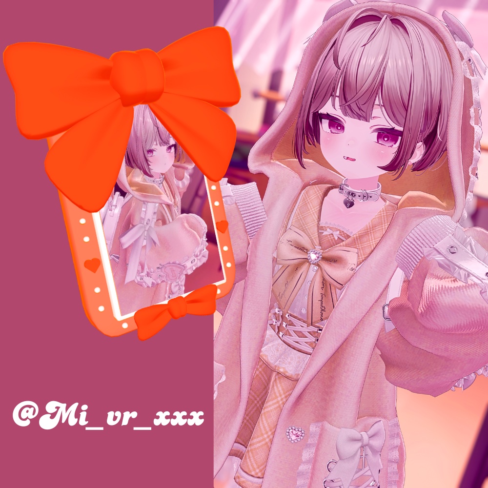 【VRChat向け】カラフルリボンチェキケース