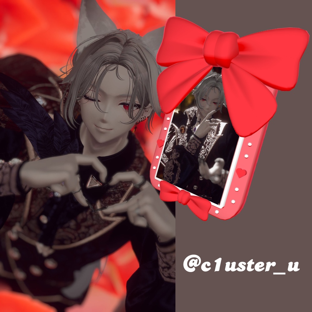 【VRChat向け】カラフルリボンチェキケース