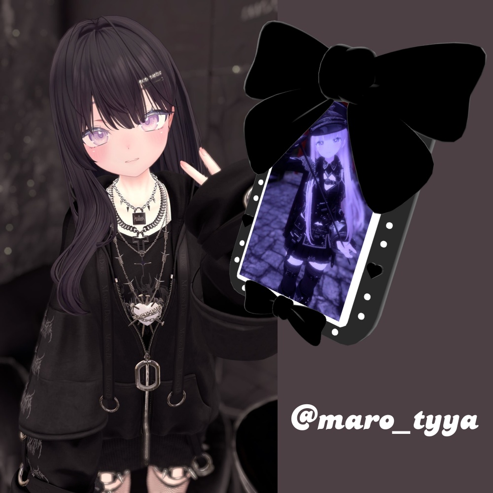 【VRChat向け】カラフルリボンチェキケース