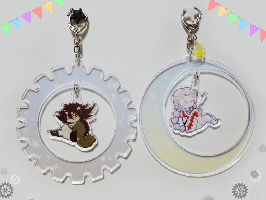 アルレッキーノ、ブリゲッラ　ぶらぶらアクリルキーホルダー
