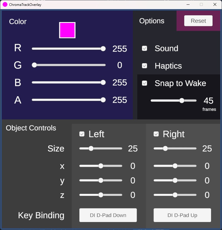 ChromaTrack Overlay【Quest3/Pico4 + VD併用想定】