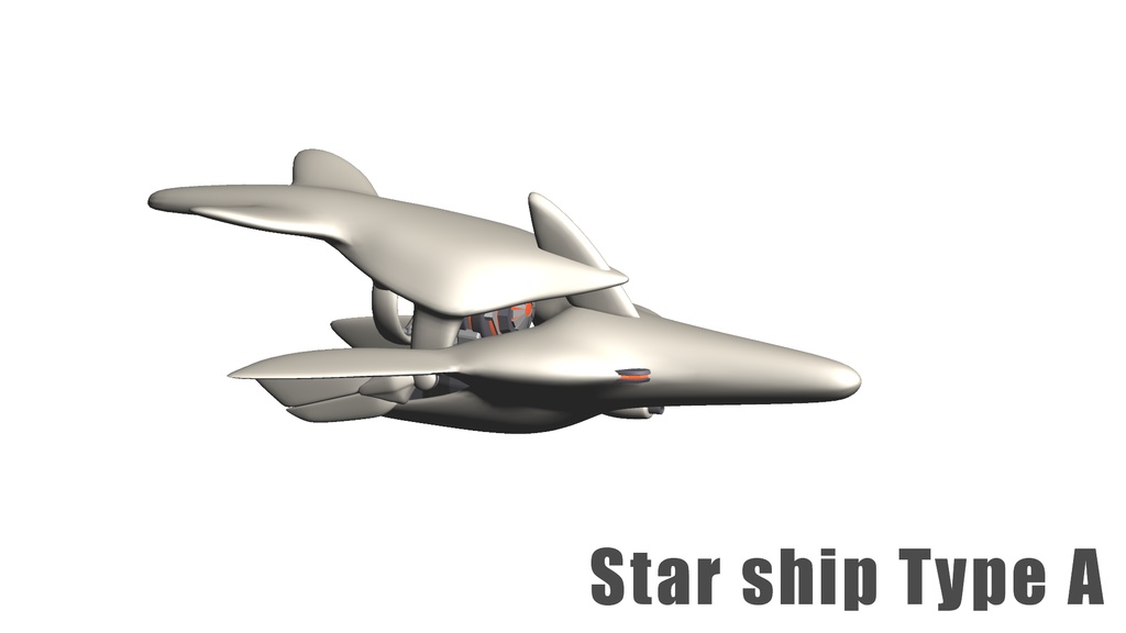 コンセプトモデル【Star ship TypeA/B】3DCG