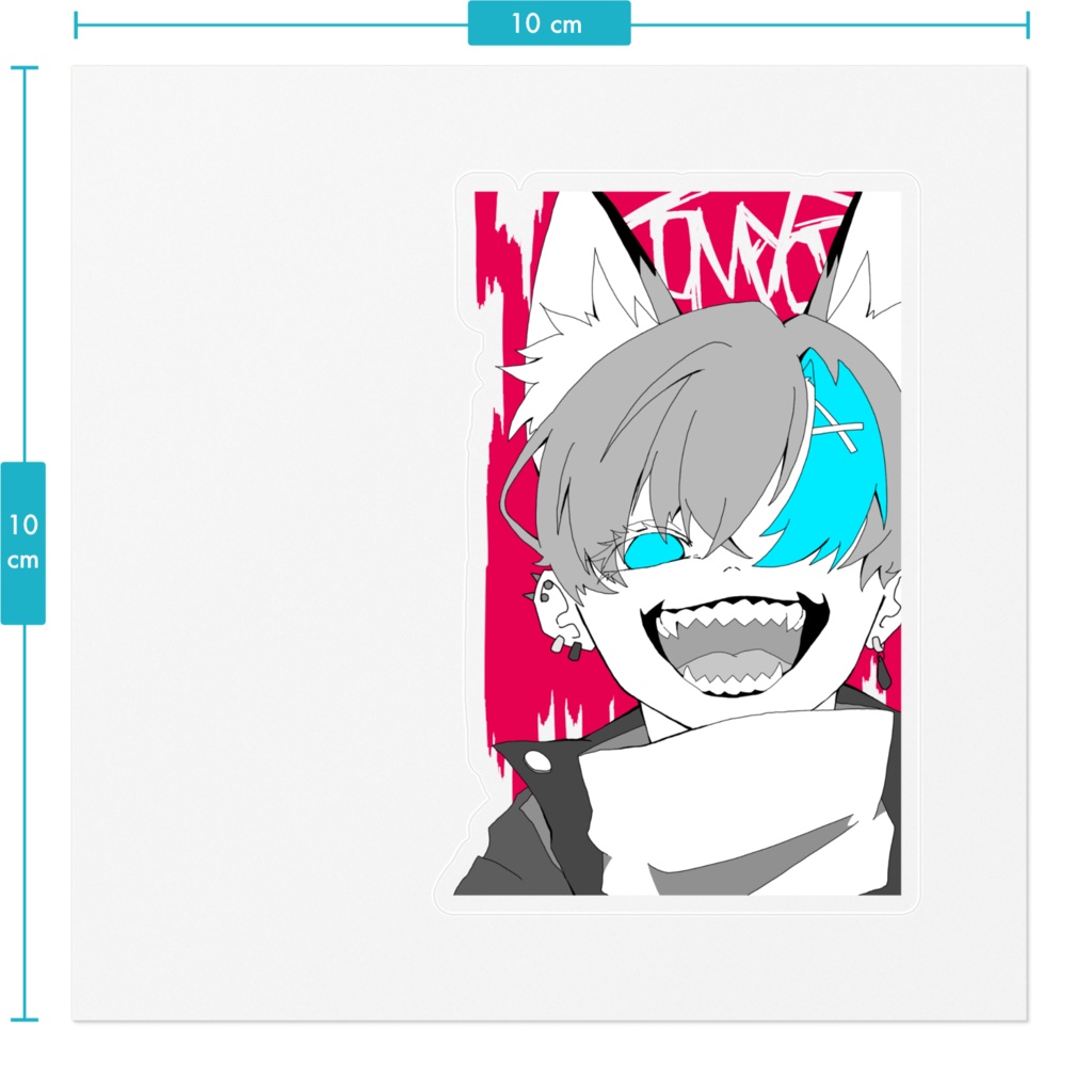 ネオンとまろくんステッカー