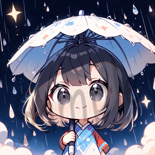 ちびキャラArt集(Black Short Hair & Black eyes)