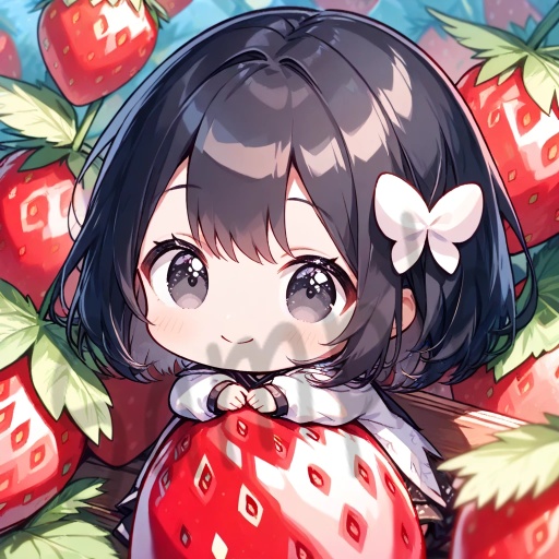 ちびキャラArt集(Black Short Hair & Black eyes)