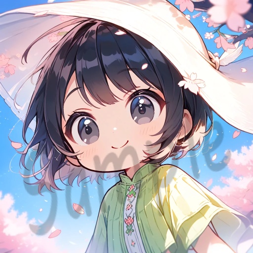 ちびキャラArt集(Black Short Hair & Black eyes)