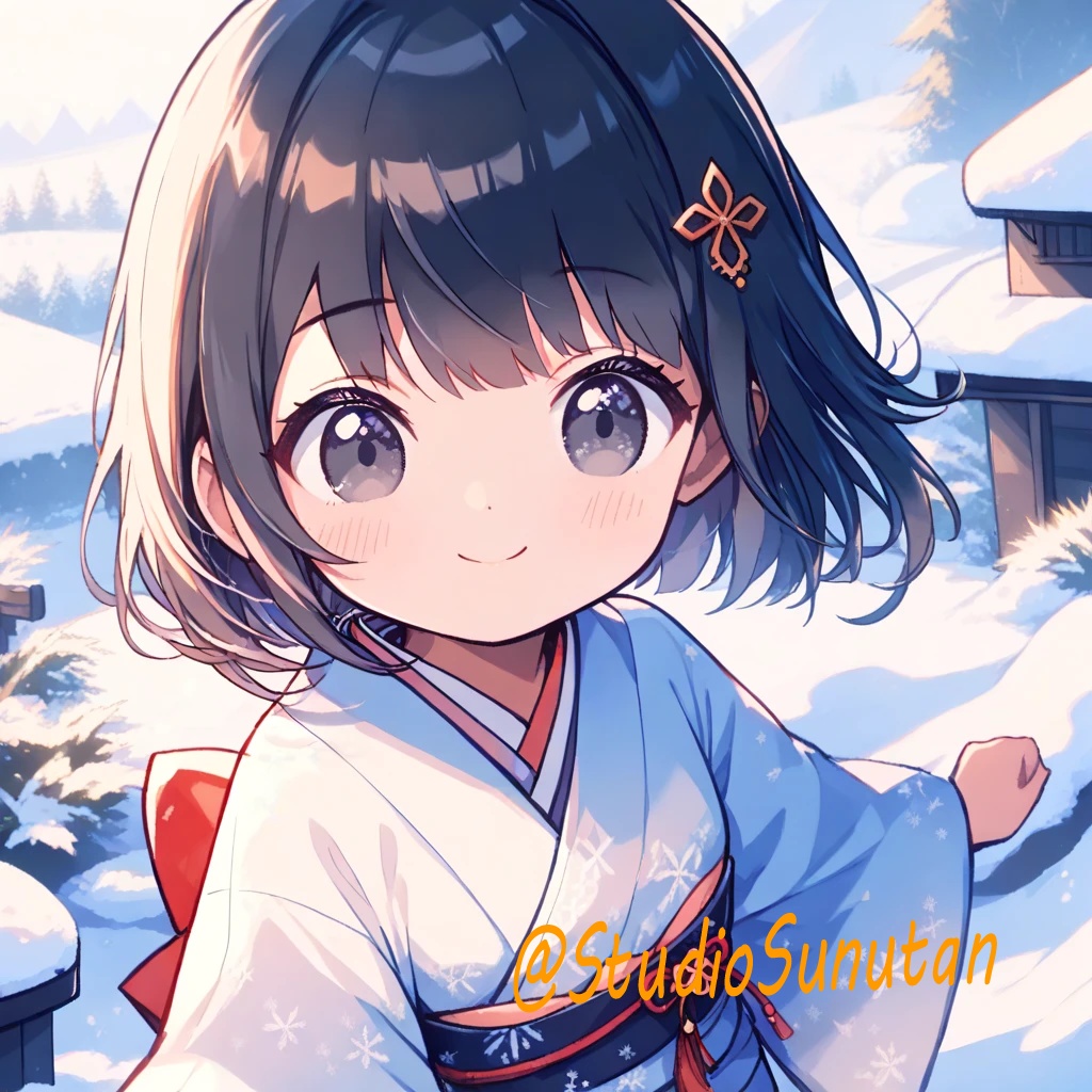 ちびキャラArt集(Black Short Hair & Black eyes)