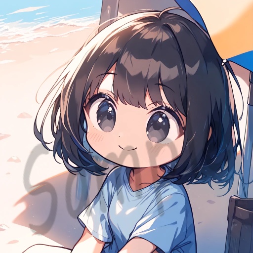 ちびキャラArt集(Black Short Hair & Black eyes)