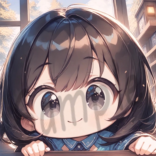 ちびキャラArt集(Black Medium Hair & Black eyes)