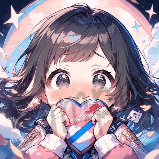 ちびキャラArt集(Black Medium Hair & Black eyes)