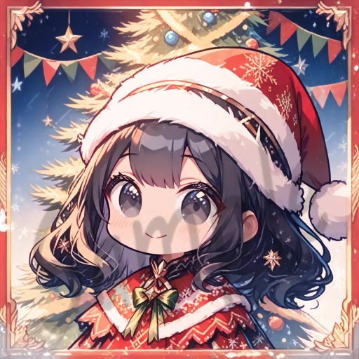 ちびキャラArt集(Black Medium Hair & Black eyes)