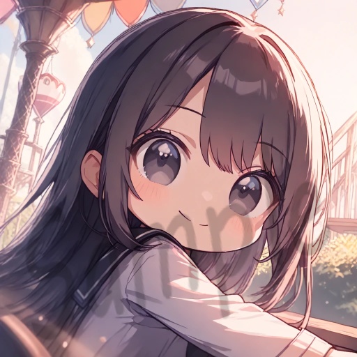 ちびキャラArt集(Black Long Hair & Black eyes)