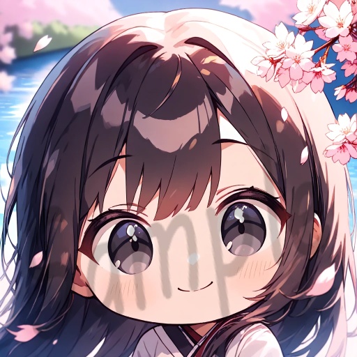 ちびキャラArt集(Black Long Hair & Black eyes)