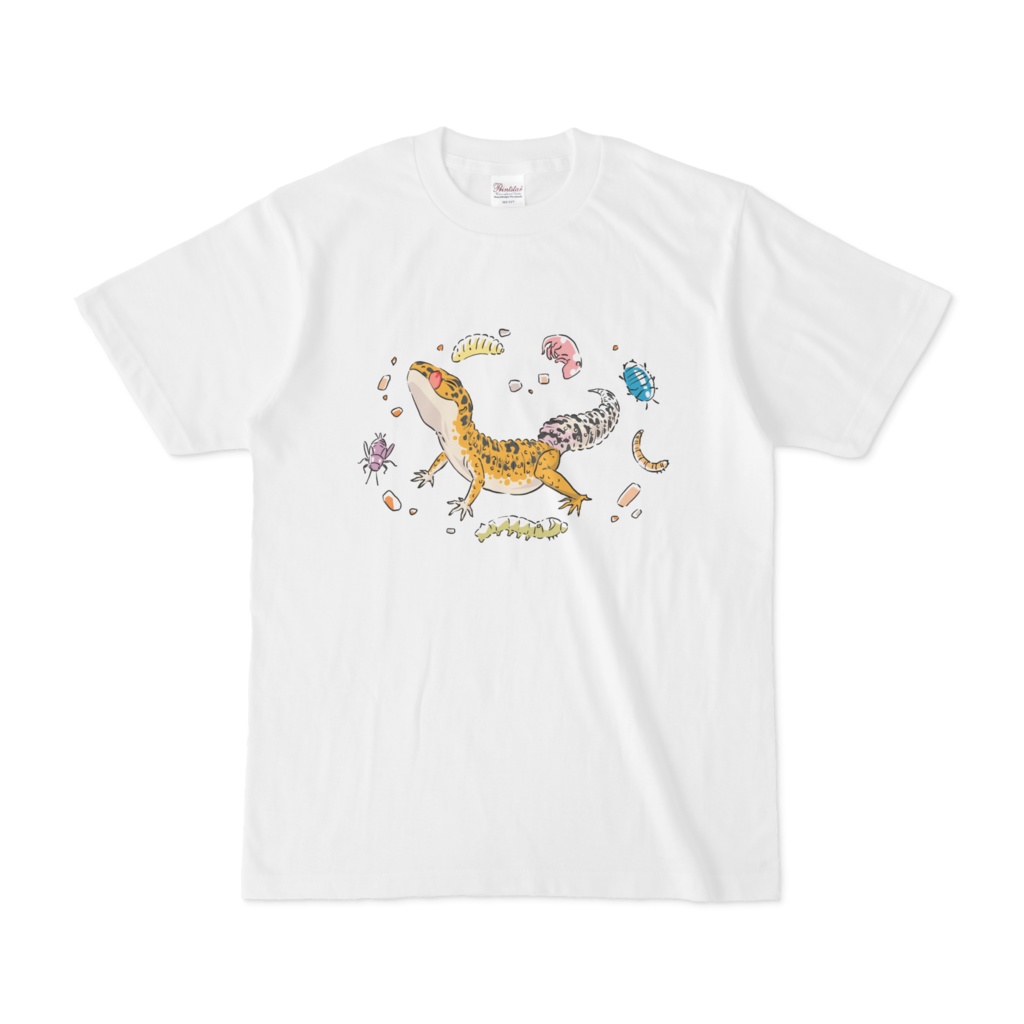 うまうまレオパTシャツ(白)