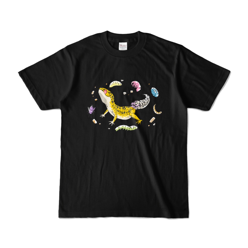 うまうまレオパTシャツ(黒)