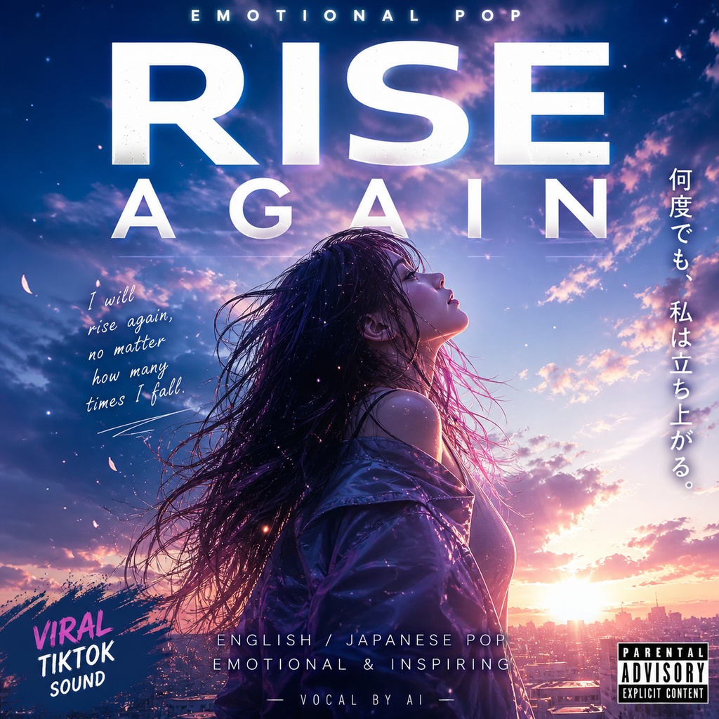 RISE AGAIN – Emotional Viral Pop (English/Japanese)　TikTokで使用中